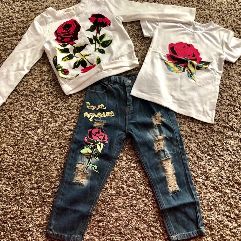 Girls 3 pc Jean set